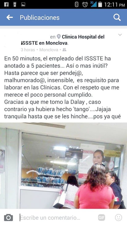 Recomienda ISSSTE formalizar queja