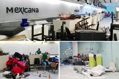 Riñen ex trabajadores de Mexicana de aviación