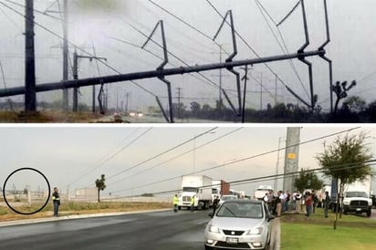 Cae una torre de alta tensión en Pesquería