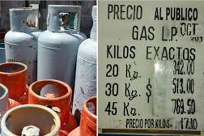 Sube precio del gas