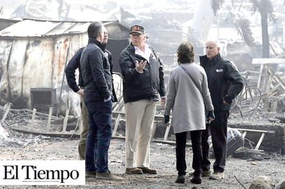 Trump visita zona devastada