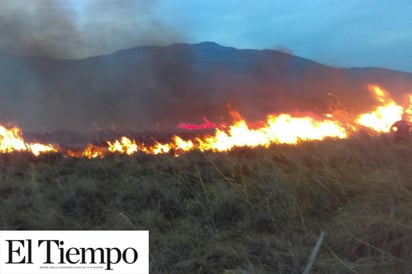 Sin control incendios de pastizales