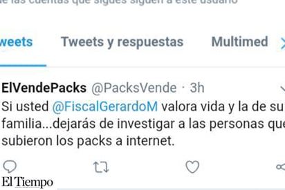 Amenazan a Fiscal General para que dejen de investigar los packs