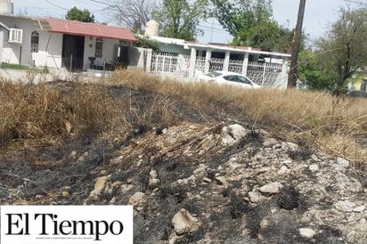 Vecinos apagan incendio de baldío