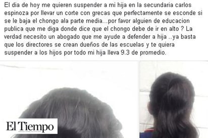 Corte de cabello con grecas no es permitido en escuelas