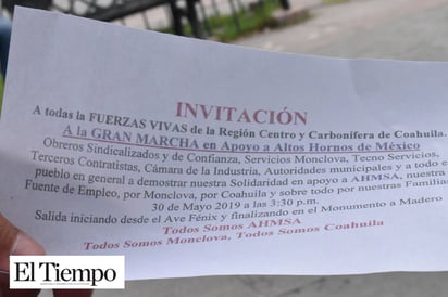 Obreros imploraron apoyo para marcha