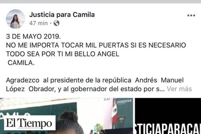 Claman justica en muerte de Camila