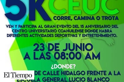 CEUC invita a carrera atlética 5 k