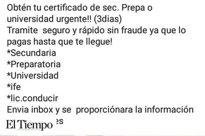 Certificados de estudios se Pueden obtener en internet