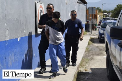 Menor drogado traía un machete