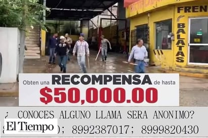 Ofrecen 50 mil de recompensa