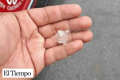 Cayó hielo en Castaños