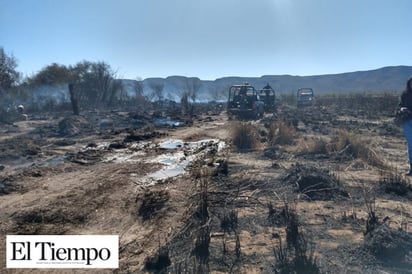 Gente del Ejido San Isidro  incendiarían los pastizales