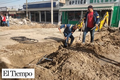 Avanza modernización de calle en zona centro