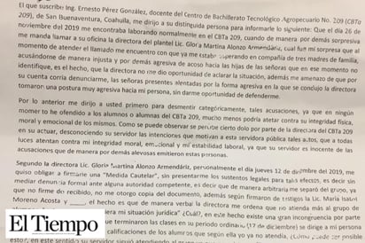 Acosó a cuatro alumnas  profesor del CBTA 209