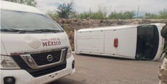 Coahuila: 21 migrantes resultan heridos tras volcar en un vehículo de migración