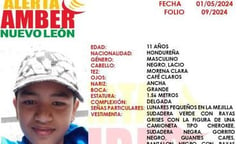 Activan Alerta Amber por la desaparición de menor hondureño en Nuevo León 
