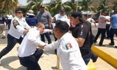 Trifulca entre policías de Campeche; exigen pago de quincena y deriva en un zafarrancho