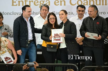 La presidenta Claudia Sheinbaum en su visita a Monclova como parte de su agenda de trabajo en Coahuila