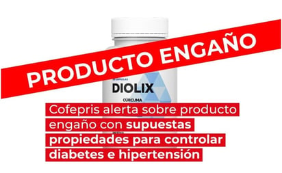 Cofepris alerta por producto falso para diabetes y presión arterial