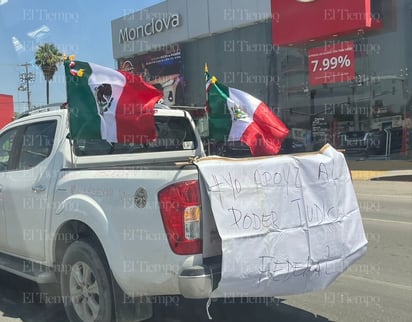 Autos circulan promoviendo ir en contra de la reforma del Poder Judicial