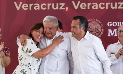 Trabajadores de PJF protestan en última visita de AMLO a Veracruz