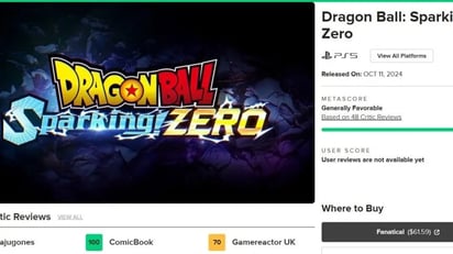 Qué puntaje tiene Dragon Ball: Sparking! Zero en Metacritic