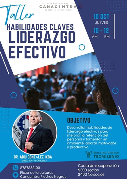 Cursos de Canacintra son para Promover el liderazgo y manufactura