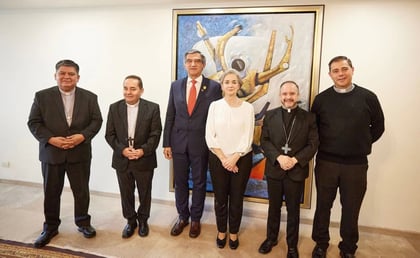 Américo Villarreal se reúne con los obispos de Tamaulipas