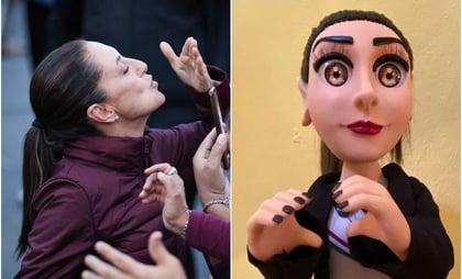 Después del Amlito parlante, ya circula la nueva muñeca “Claudita” con banda presidencial y frases electorales