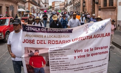Marchan en Zacatecas para exigir liberación de 'El Profe Chayo'