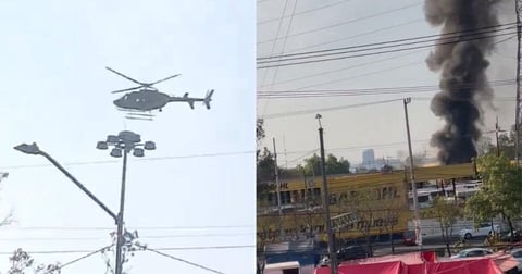 VIDEO: Así fue la caída del helicóptero en Coyoacán