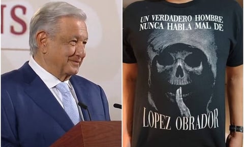 García Vilchis defiende playera pro AMLO con imagen de la Santa Muerte
