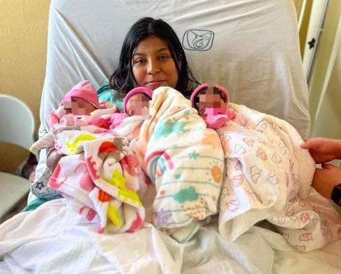 Trillizas nacen en la clínica 7 del IMSS en Monclova