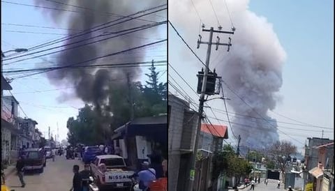 Reportan explosión en supuesta fabrica de pirotecnia en Tultepec, Edomex