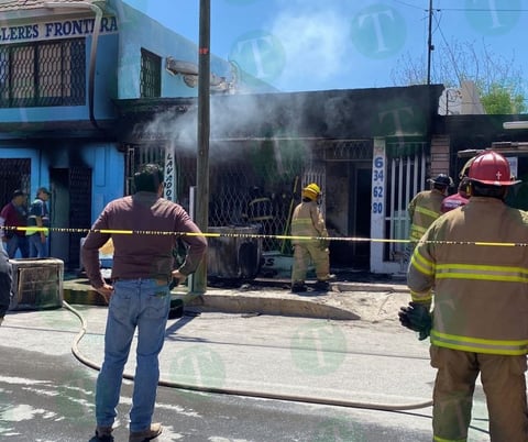 Incendio en taller de lavadoras y abanicos provoca evacuación de Bachilleres Frontera