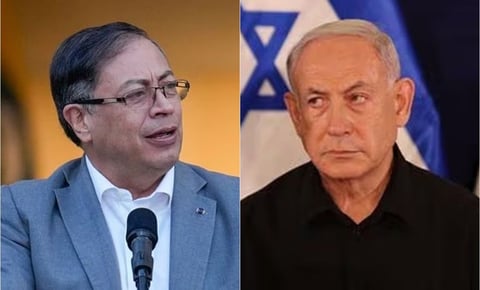 Petro acusa a Netanyahu de "genocida"; el israelí lo tacha de "antisemita"