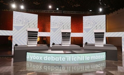 Así luce el set del INE para el tercer Debate Presidencial