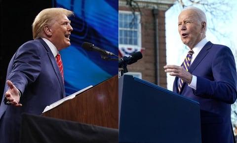 Trump y Biden intercambian ataques en eventos de campaña; se llaman "corrupto" y "desquiciado"