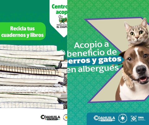 Dona cuadernos con la SMA de Saltillo apoyando a la educación y a las mascotas 
