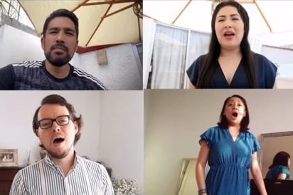 Coro y Ópera de Bellas Artes cantan al personal médico de México