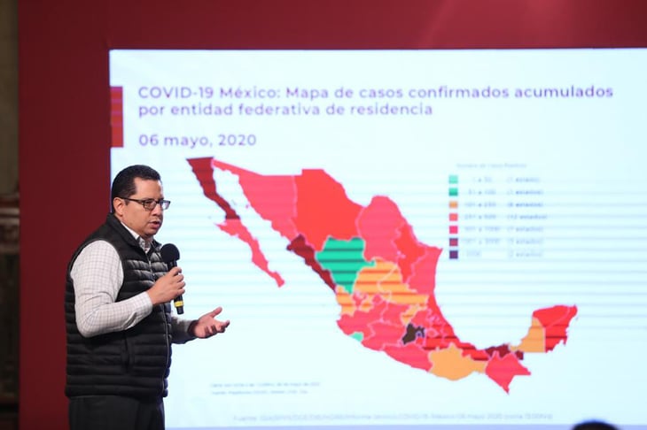 Casos confirmados de Covid-19 en México, estado por estado
