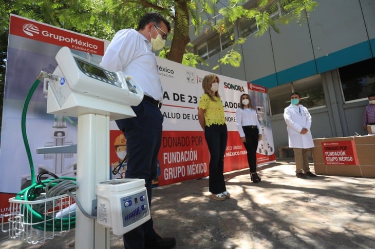 Sonora recibe 23 ventiladores para pacientes graves con Covid-19
