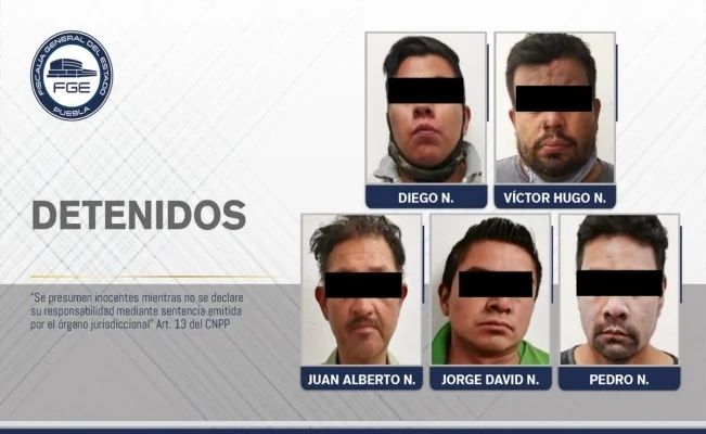 Caen 5 secuestradores que mutilaron y mataron a su víctima en Puebla