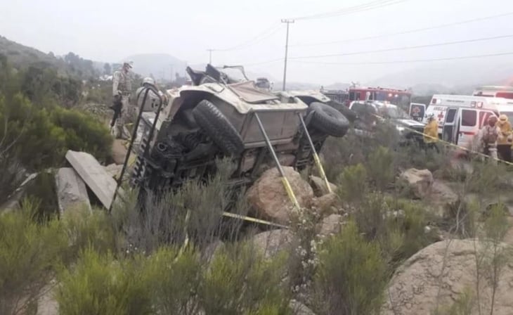 Mueren seis militares en accidente vehicular en Tijuana