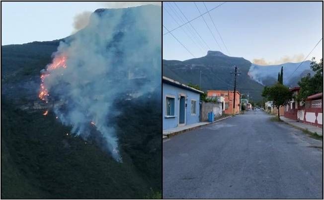 Excursionistas perdidos provocan incendio en zona montañosa de NL