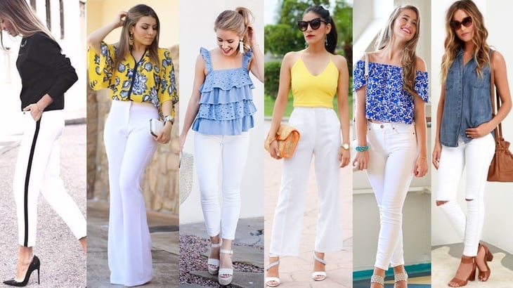 Pantalones blancos en verano, como combinarlos