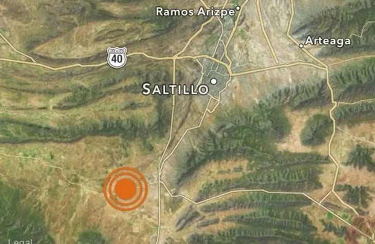 Registran sismo de magnitud 4.5 en Saltillo y Ramos Arizpe, Coahuila