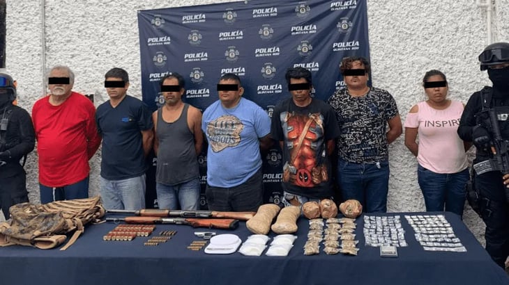 Detienen al presunto líder de 'Los Pelones' y a 6 personas más en Cancún