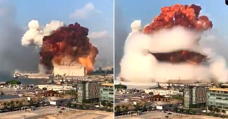 VIDEO: Fuerte explosión en almacenen de explosivos en Beirut; reportan varios heridos